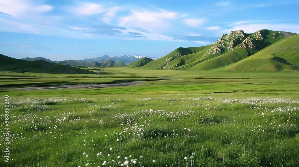 Fototapeta premium Gorgeous Natural Landscape Scenery Background: A Captivating Visual Feast. Discover the Tranquility and Beauty.
