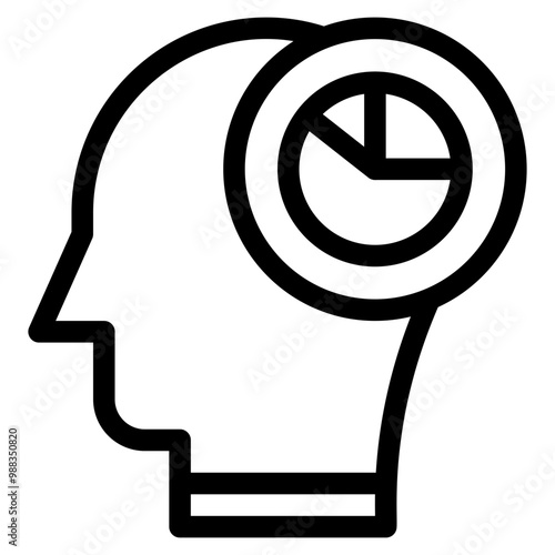 Vector Icon analysis, mind, thought, user, human brain