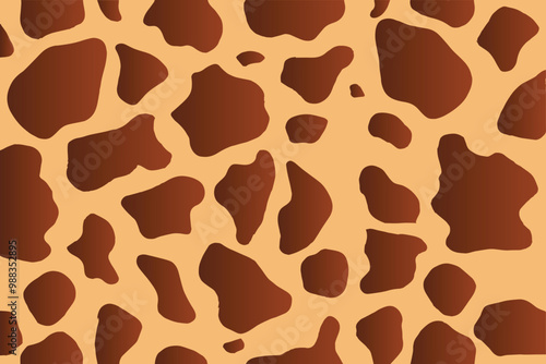 Vector illustration of an abstract giraffe print pattern or giraffe skin texture.