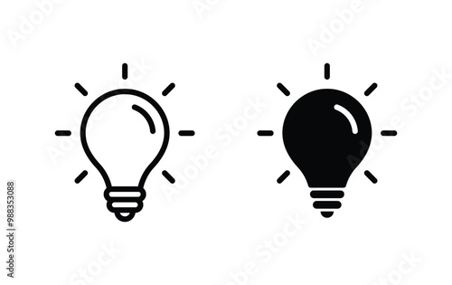 Light bulb icon vector