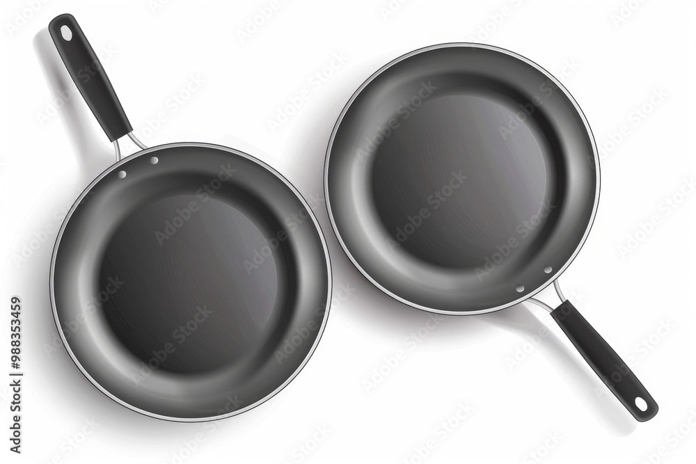 Frying pan icon, empty nonstick cookware sign, non stick symbol skillet, saucepan emblem, pan isolated Frying pan icon, empty nonstick cookware sign, non stick symbol skillet, saucepan emblem, pan isolated
