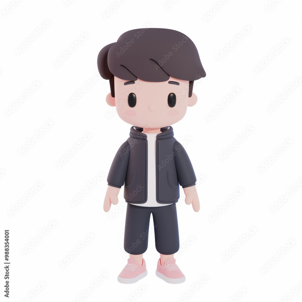 Boy in 3D style on a white background
Boy in 3D style on a white background