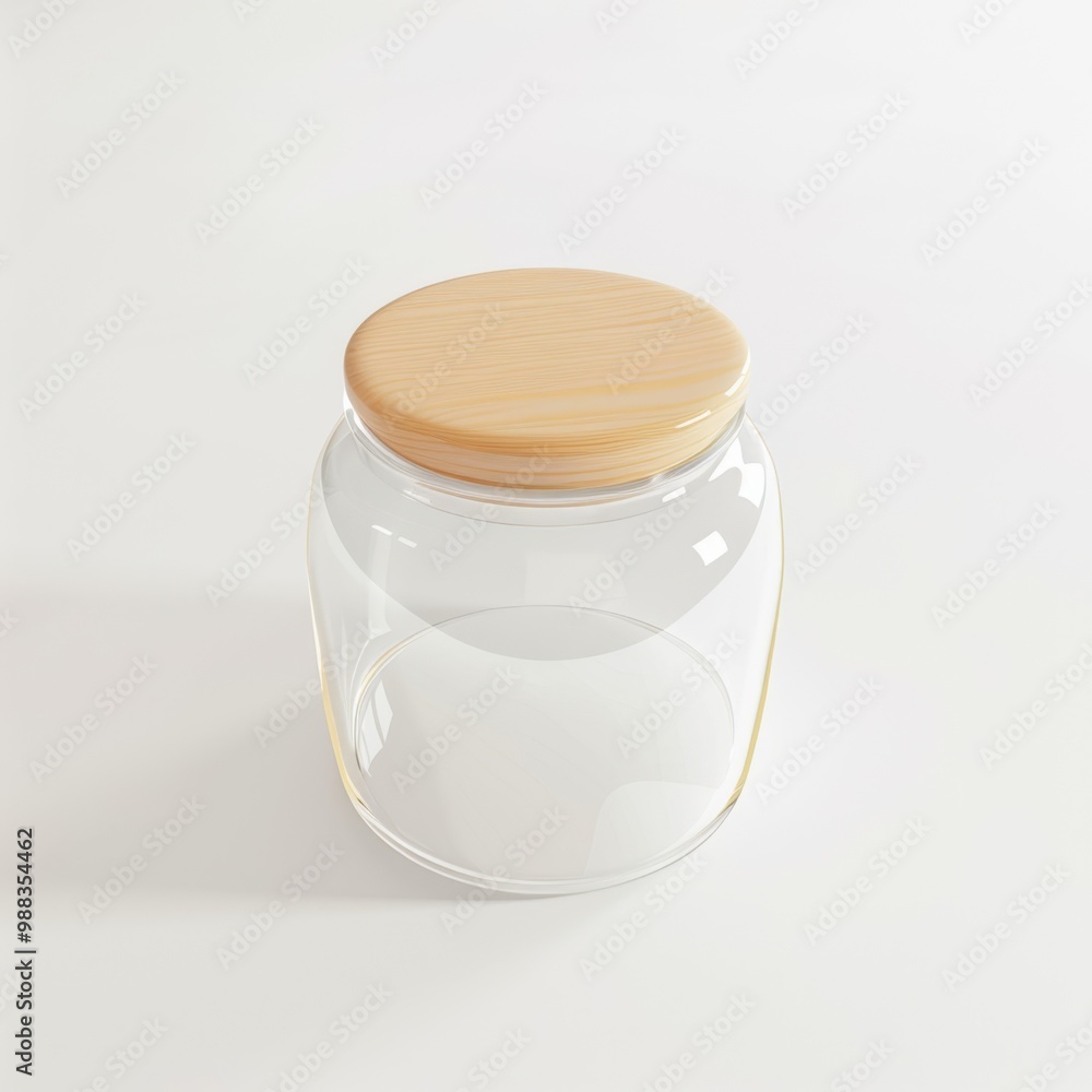 Jar in 3D style on a white background
Jar in 3D style on a white background