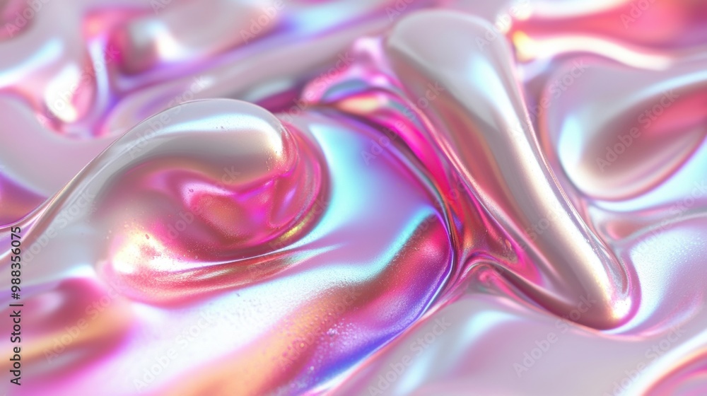 A captivating blend of iridescent fluid waves creates a dynamic texture with vibrant blue and gold tones, evoking a sense of tranquility A captivating blend of iridescent fluid waves creates a dynamic texture with vibrant blue and gold tones, evoking a sense of tranquility