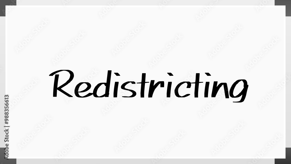 Redistricting のホワイトボード風イラスト