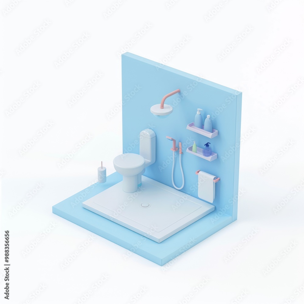 shower cabin In 3D style on a white background
shower cabin In 3D style on a white background