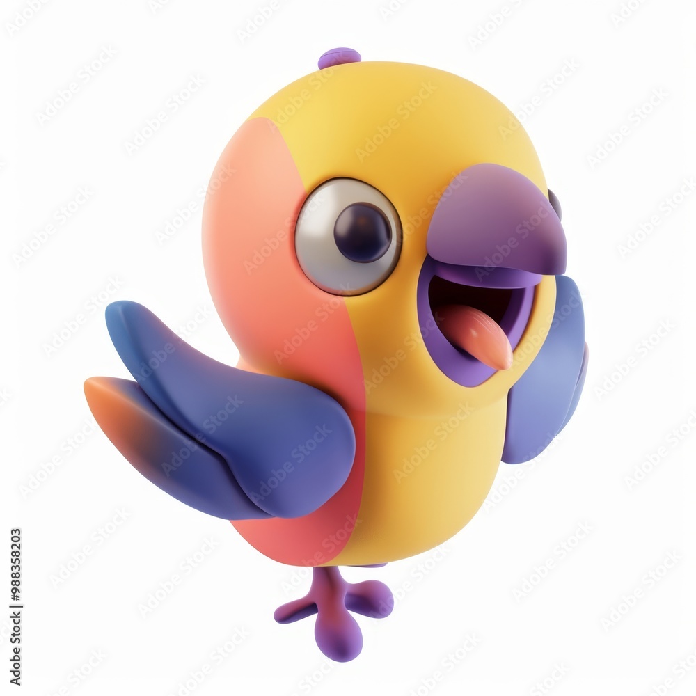 bird in 3D style on a white background
bird in 3D style on a white background