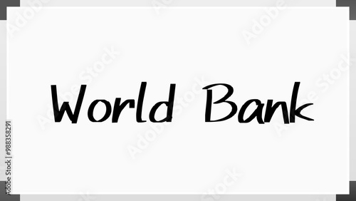 World Bank のホワイトボード風イラスト photo