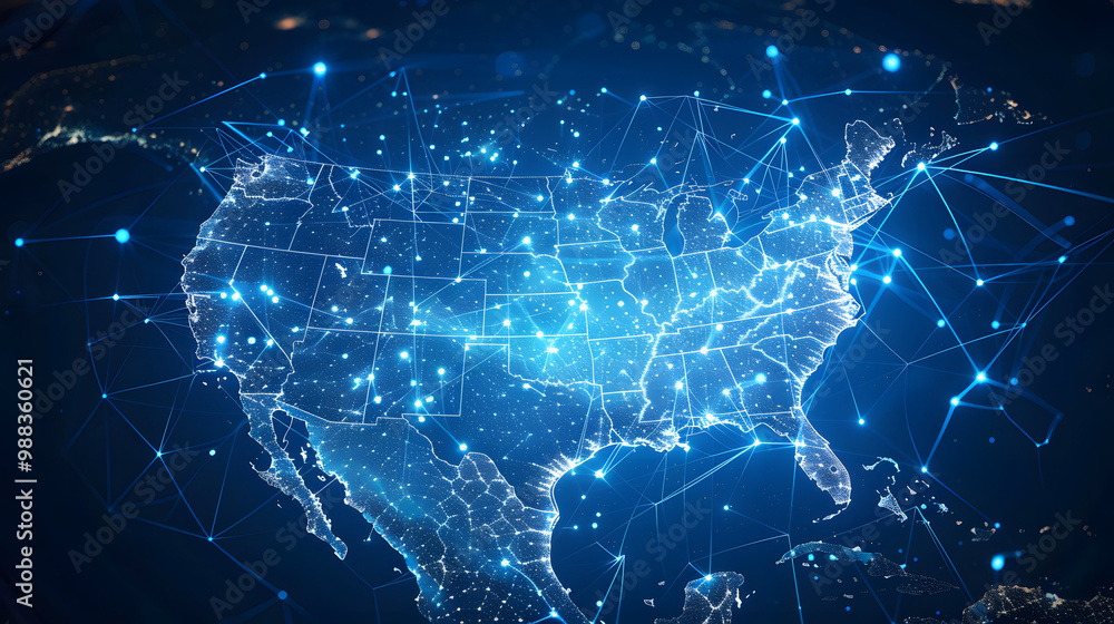 dynamic digital world map emphasize America and Asia continental for AI powered global network connectivity big data transfer cyber technology network information exchange and telecommunication dynamic digital world map emphasize America and Asia continental for AI powered global network connectivity big data transfer cyber technology network information exchange and telecommunication