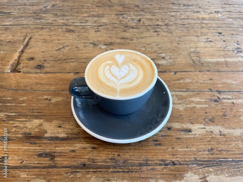 flat white at a cafe in Australia photo