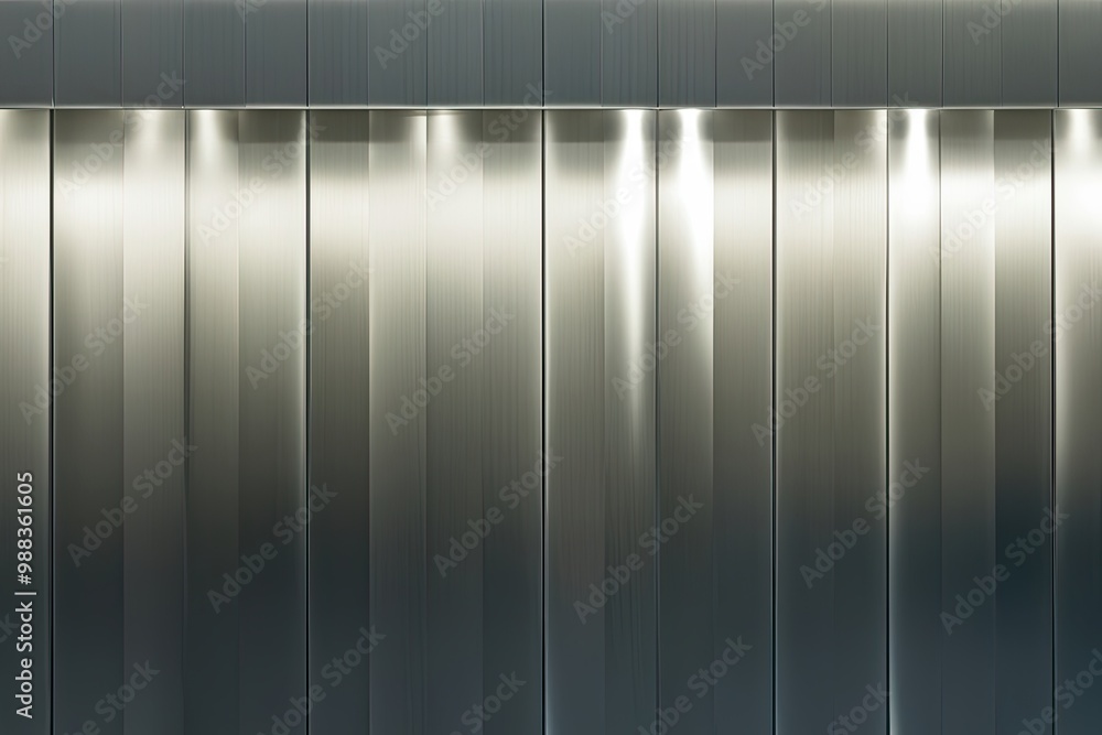 Calm Atmosphere with Gentle Lighting on a Reflective Metal Surface Calm Atmosphere with Gentle Lighting on a Reflective Metal Surface