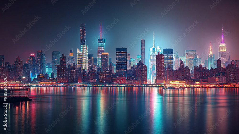 Obraz premium An ultra realistic photo of the new york city skyline 