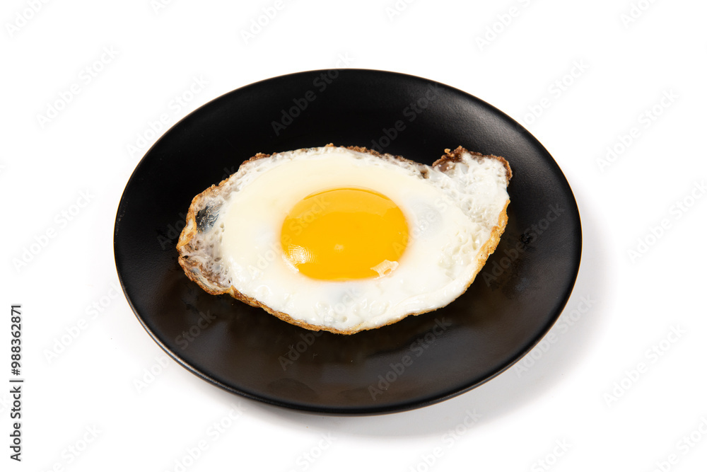 fried egg isolated on white background fried egg isolated on white background