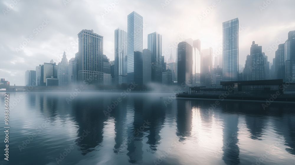 Obraz premium An ultra realistic photo of the new york city skyline