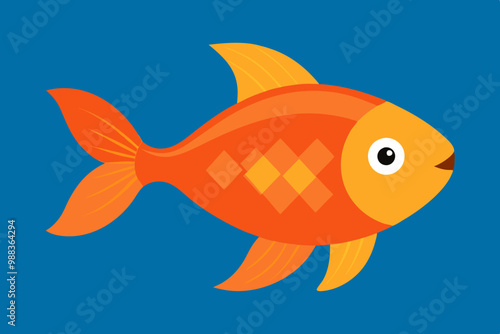 Goldfish vector art and illustration photo