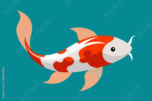  koi fish vector art and illustration
