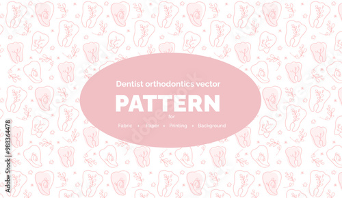 Premium Dental Care and Tooth Cleaning Pattern – Ideal for Fabrics, Dental Clinic Decor, Dentist Uniforms, Tooth-Themed Gifts, and Oral Hygiene Products!