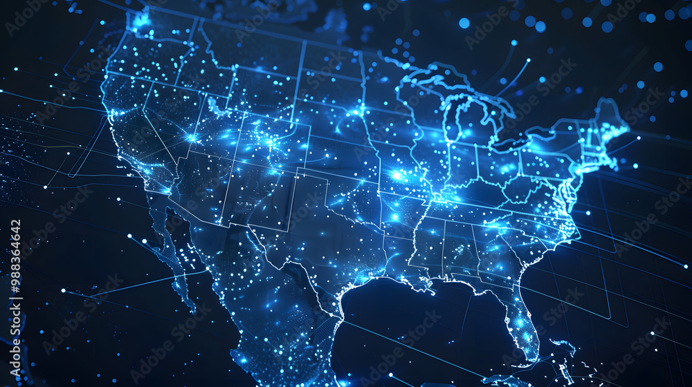 dynamic digital world map emphasize America and Asia continental for AI powered global network connectivity big data transfer cyber technology network information exchange and telecommunication dynamic digital world map emphasize America and Asia continental for AI powered global network connectivity big data transfer cyber technology network information exchange and telecommunication