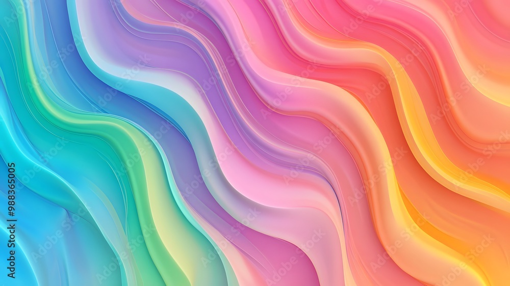 A rainbow gradient blending seamlessly in an abstract pattern A rainbow gradient blending seamlessly in an abstract pattern