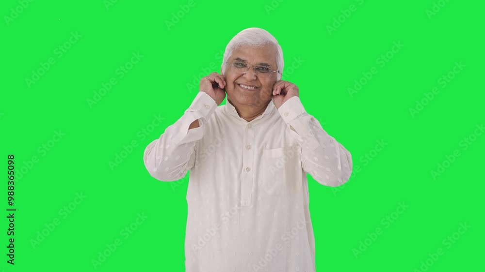 Guilty Indian old man saying sorry and apologizing Green screen Guilty Indian old man saying sorry and apologizing Green screen