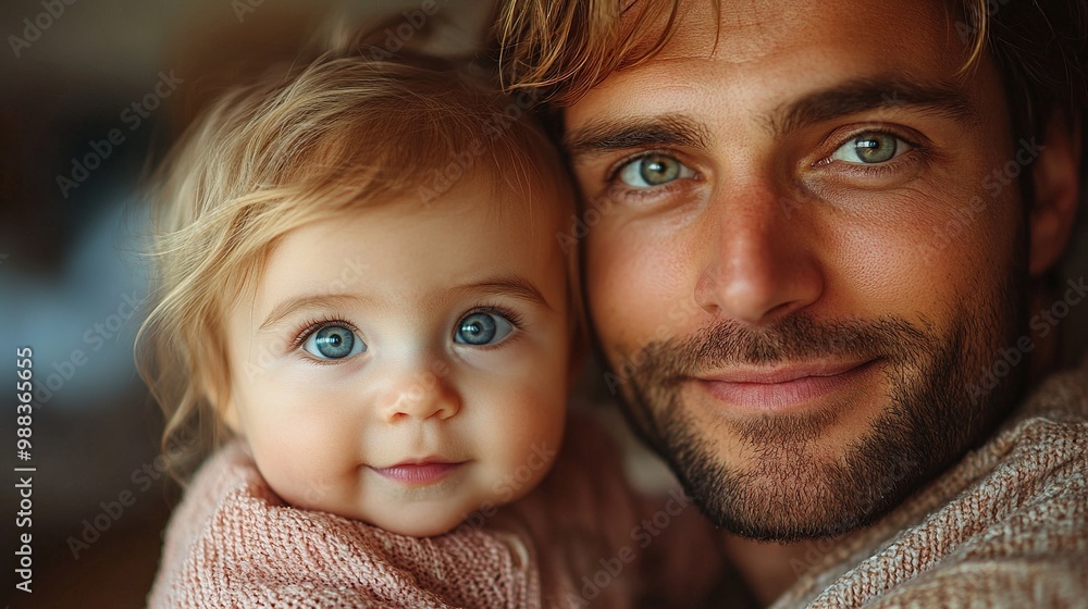 father with baby girl at home father with baby girl at home