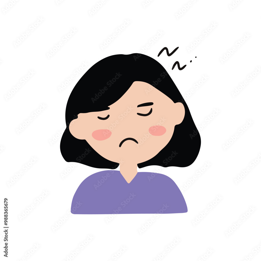 Kawaii expression face woman. Various faces and hairstyles. Funny characters. Avatar, cute comic style. Hand drawn vector illustrations. Kawaii expression face woman. Various faces and hairstyles. Funny characters. Avatar, cute comic style. Hand drawn vector illustrations.