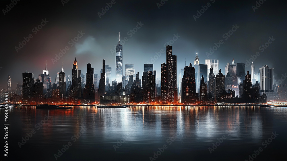 Obraz premium An ultra realistic photo of the new york city skyline 