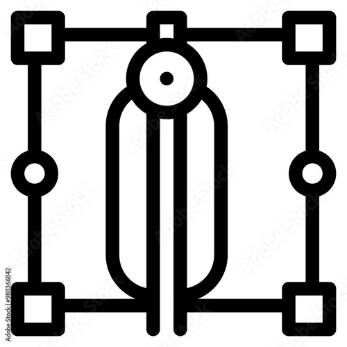 Vector Icon for design, artwork, divider, compass drawing, drafting