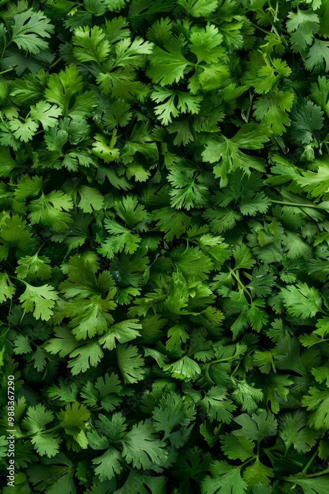 Coriander leaves texture background, cilantro leaf pattern, chinese parsley greens banner, spices, seasonings Coriander leaves texture background, cilantro leaf pattern, chinese parsley greens banner, spices, seasonings