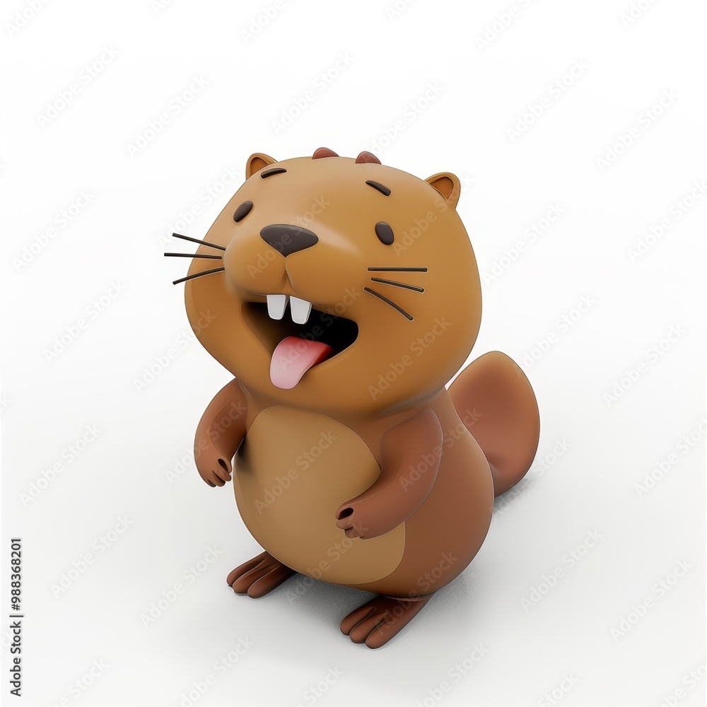 beaver in 3D style on a white background
beaver in 3D style on a white background