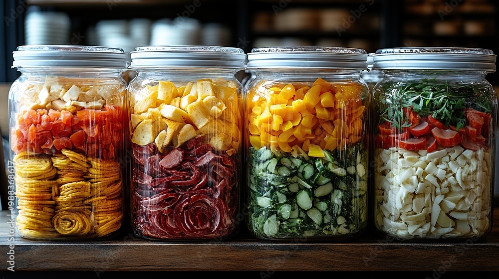 food containers in zero waste shop filled with raw food food containers in zero waste shop filled with raw food