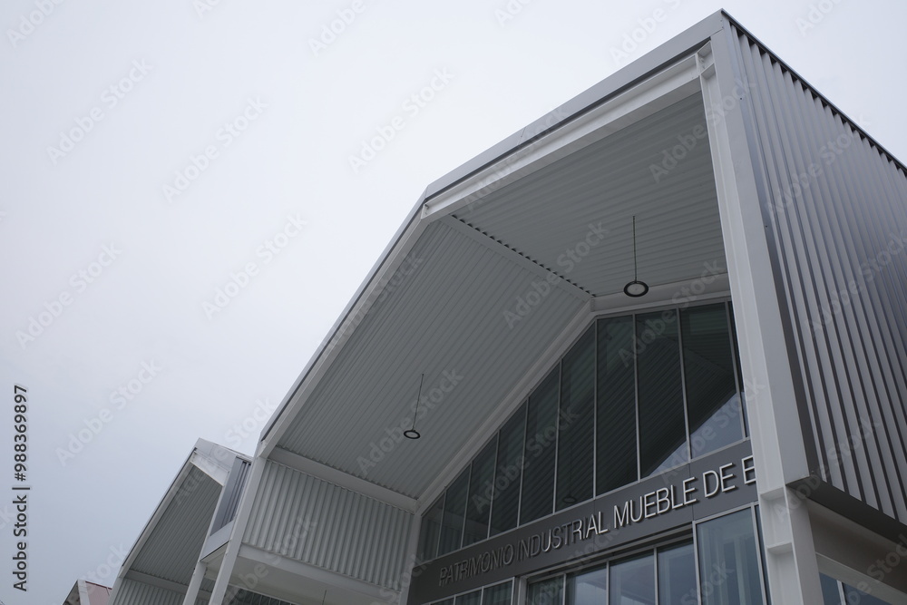 Fototapeta premium Industrial building in the suburbs