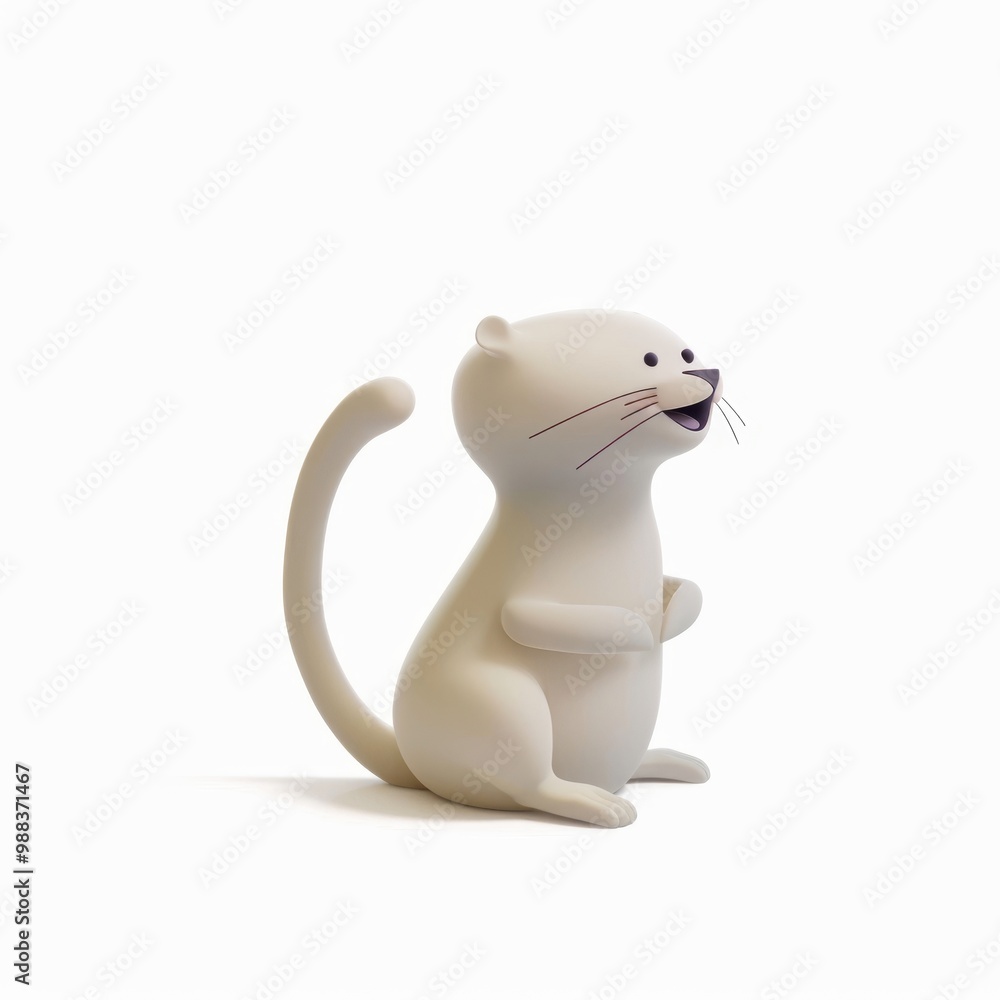 meerkat in 3d style on the white background meerkat in 3d style on the white background