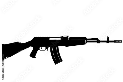 silhouette of a MRifle