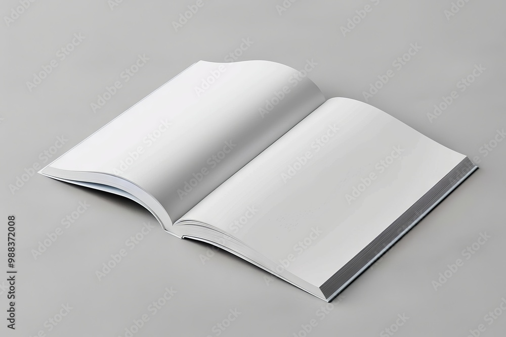 Open Book Mockup, Opened Blank Catalogue, Empty Magazine, Generative AI Illustration Open Book Mockup, Opened Blank Catalogue, Empty Magazine, Generative AI Illustration