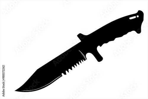 silhouette of a Modern Assault Knife