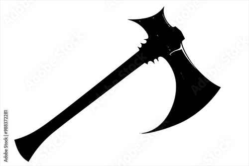 silhouette of a Modern Battle Axe