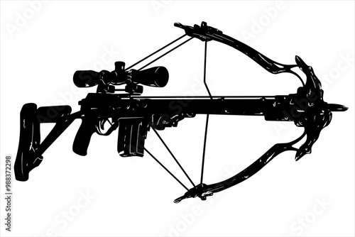 silhouette of a Modern Combat Bow