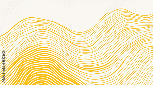 Drawing of minimal yellow line background. Illustration
