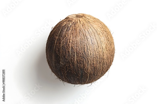 Coconut isolated. Coconut on white background. Full depth of field. 