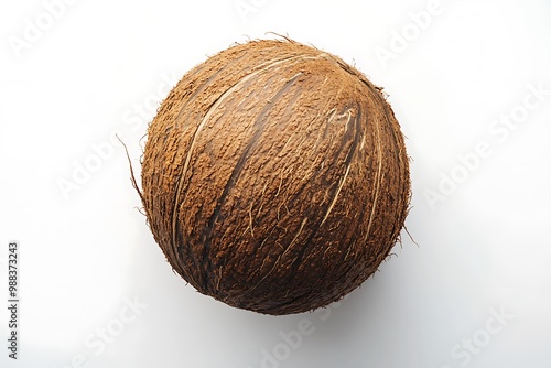 Coconut isolated. Coconut on white background. Full depth of field. 