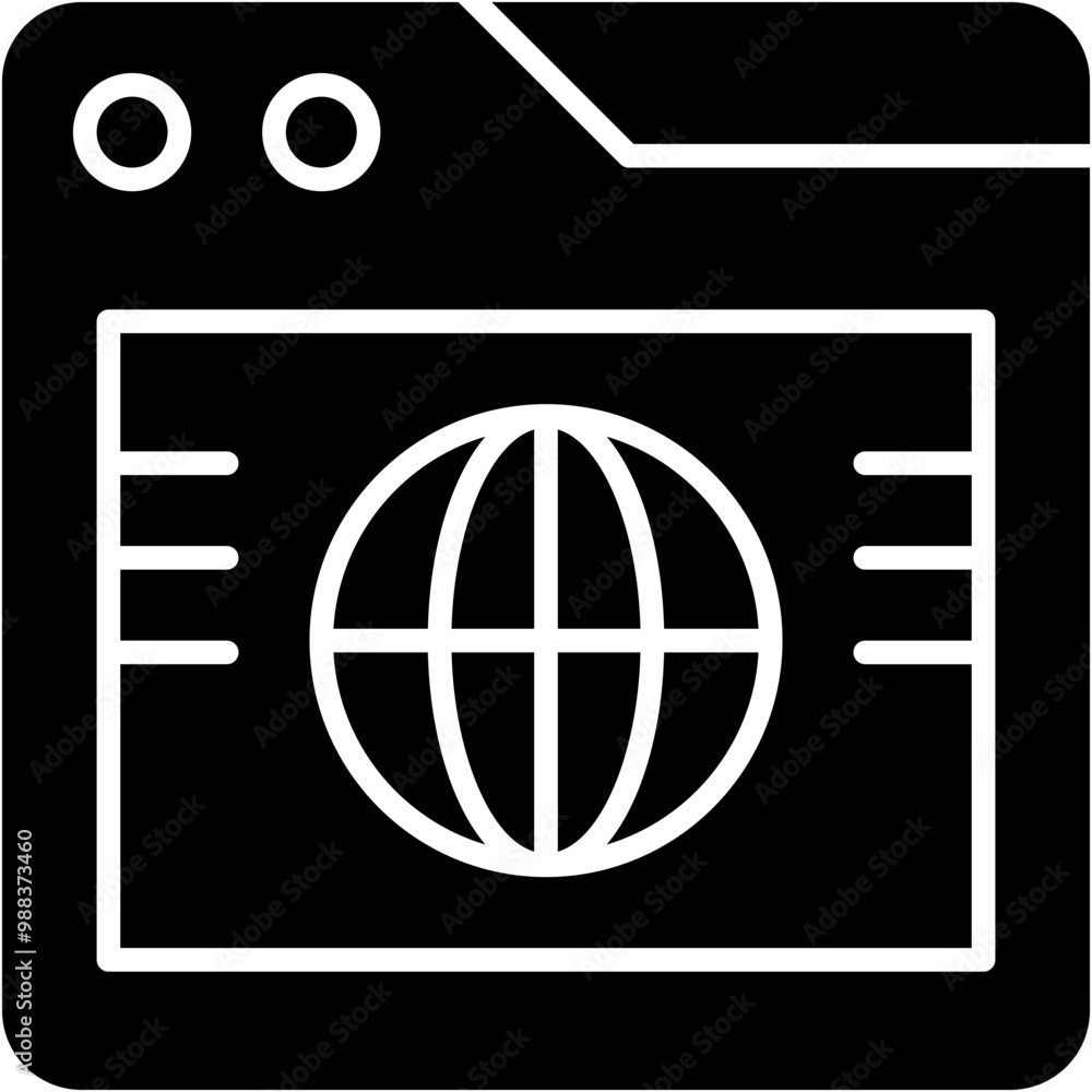Vector Icon Browser, global, globe, network, internet Vector Icon Browser, global, globe, network, internet