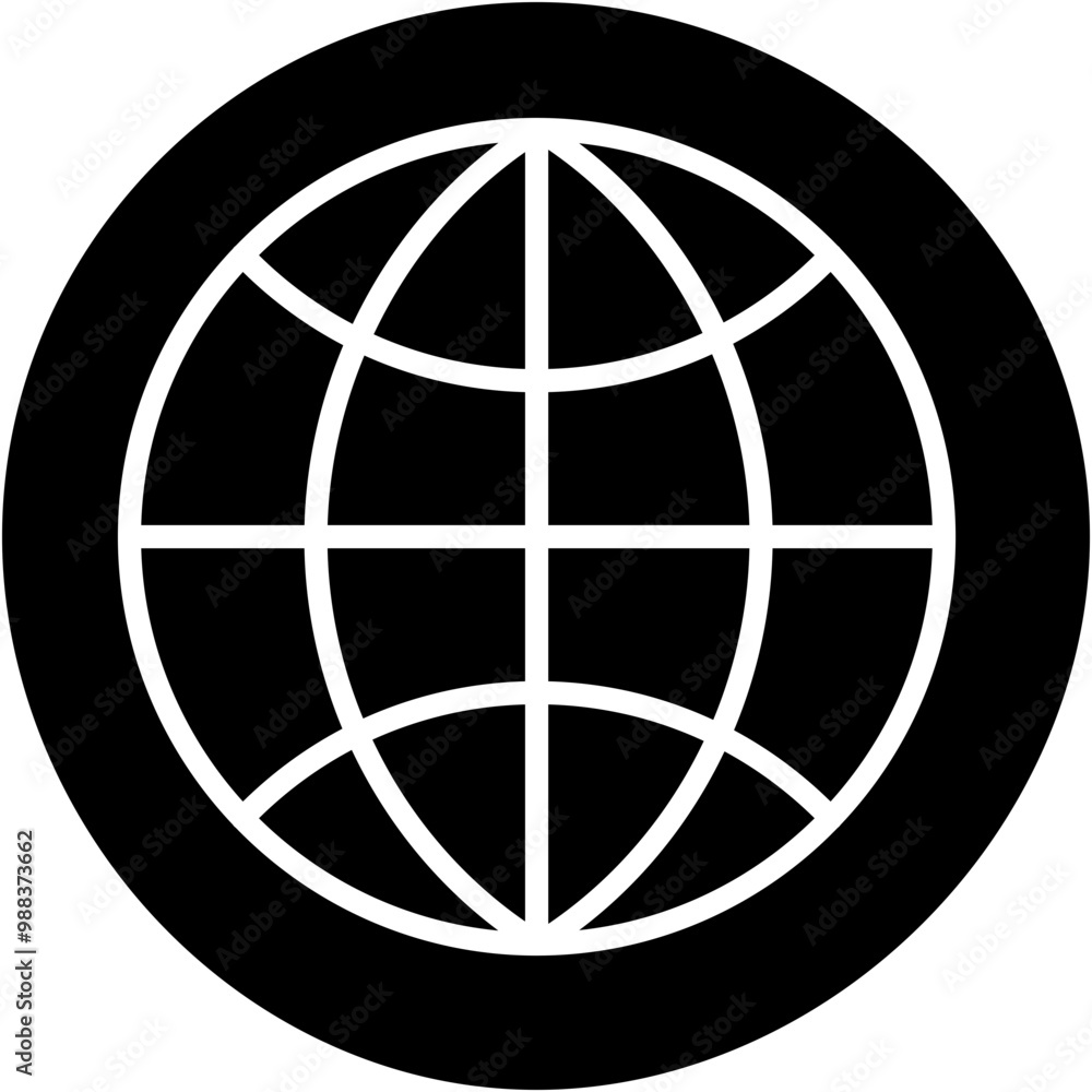 Vector Icon Globe global, world, network, wireless internet