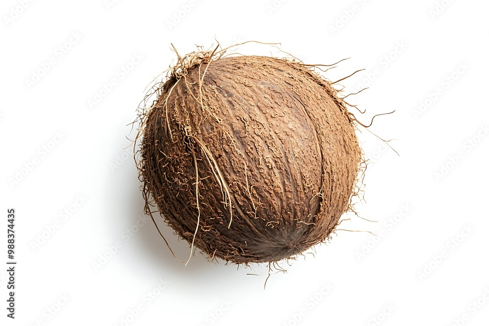 Whole coconut on a white background Whole coconut on a white background