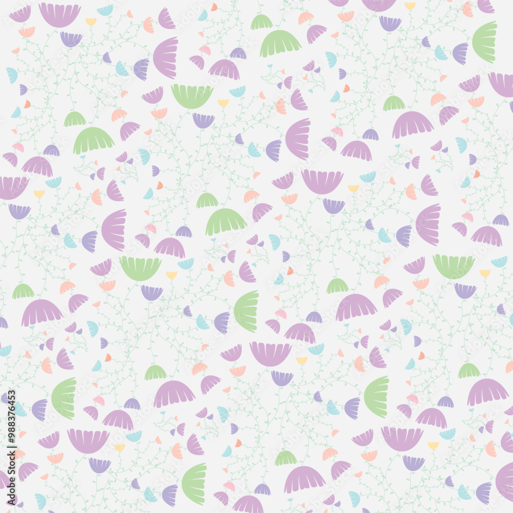 seamless pattern with flowers pattern vector design template seamless pattern with flowers pattern vector design template