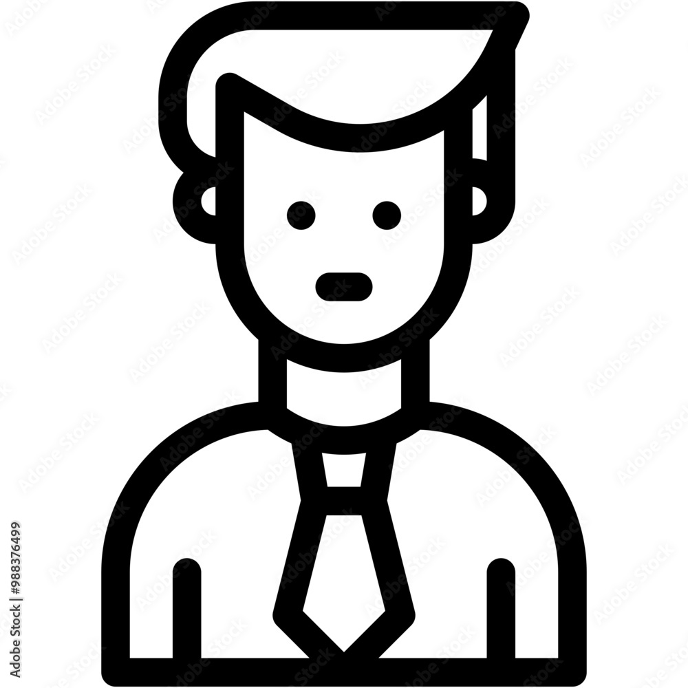 Vector Icon person, manager, user, male, account Vector Icon person, manager, user, male, account