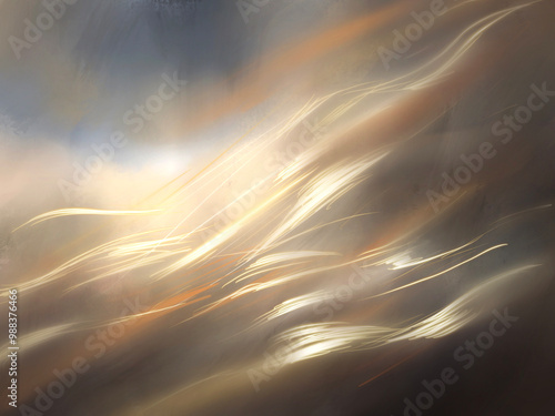 sunlight on the sea digital art for card decoration illustration