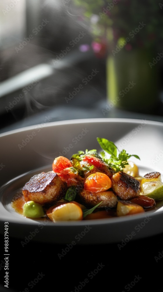 Tasty Minimalist Dish from a Gourmet Restaurant Tasty Minimalist Dish from a Gourmet Restaurant