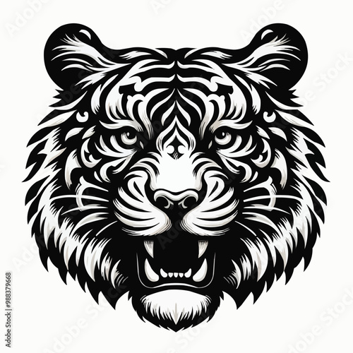 tiger head vector