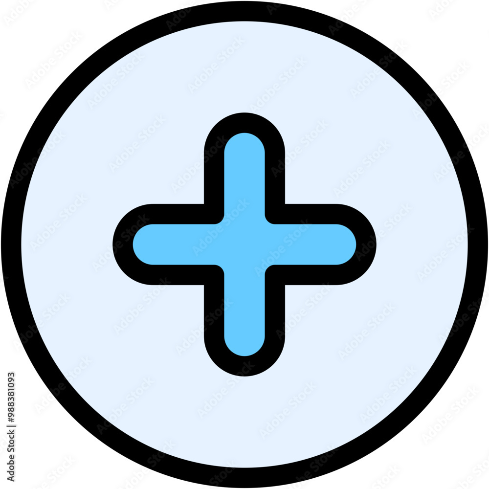 Obraz premium Vector Icon Add, circle, plus, addition, new